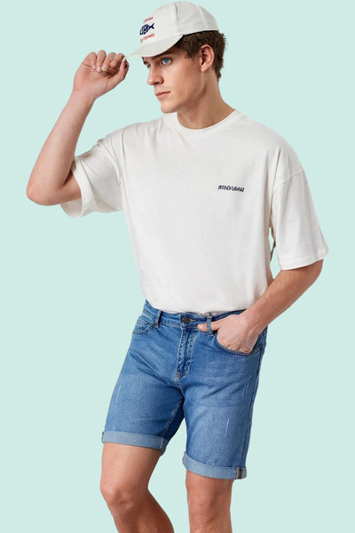 PayBuy Men's Fashion Denim Jeans Shorts Slim Fit Narrow Leg Cotton Daily Use Weekend Summer Shorts