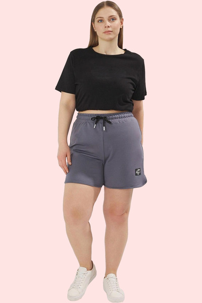 PayBuy Women's Fashion Plus Size Knitted Shorts High Waist Regular Daily Use Weekend Quality Material