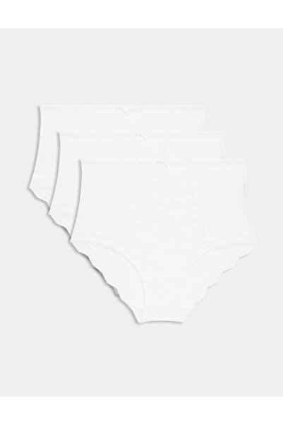 Marks & Spencer 3’lü Dantelli Full Brief Külot
