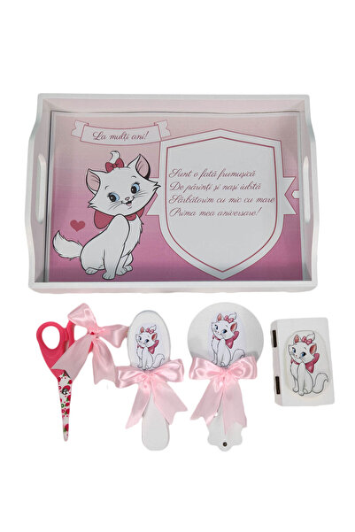 fantasialand Tava mot fete, 5 piese, model pisicuta Marie roz