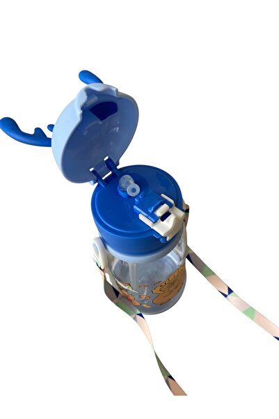 MUBX Deer Flask with Straw Water Bottle for Children Water Bottle Bpa Free with Strap