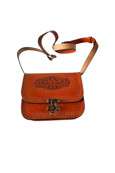 MelAlp Women's Genuine Leather Shoulder Bag Handcrafted Hanmade 15cm X 19cm