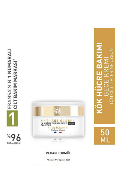 Yves Rocher ilt Yenileyici ve Sıkılaştırıcı Gece Kremi – Anti-Age Bakım Rutini