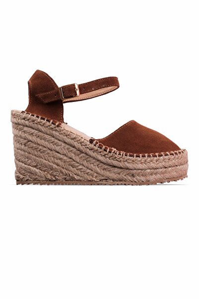 MY DERİ صندل نسائي من الجلد الطبيعي بحزام الكاحل وكعب عريض من Boary 3987