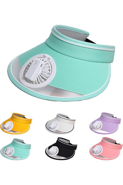 Türkiye قبعة واقية من الشمس مع مروحة، قبعة قابلة لإعادة الشحن مع مروحة مدمجة، قبعات مروحة للنساء والأطفال مع 3 تروس ويندوز