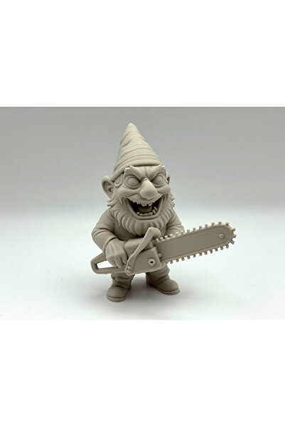 Giftsofanatolia Asi Bahçe Cücesi Heykelciği Çılgın Cüce - Testereli Gnome 10 CM