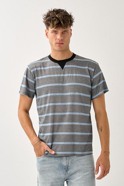 ALEXANDERGARDI Crew Neck Striped Men's T-Shirt