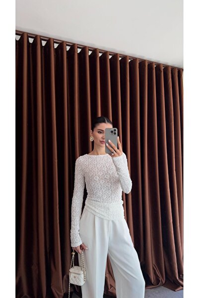 HAZELANNA كرة بيضاء من الدانتيل