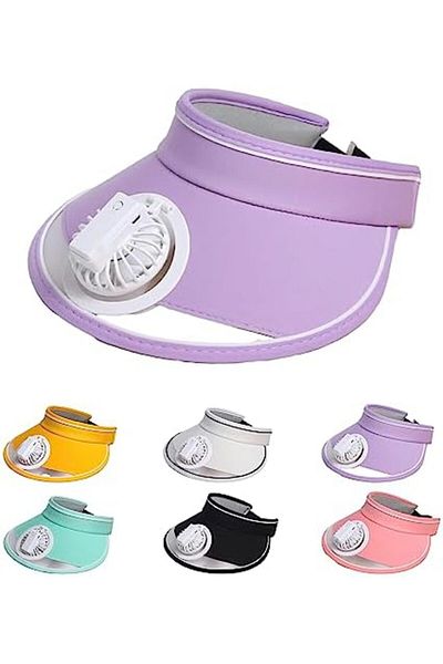 Türkiye Sun Visors Hat with Fan, Rechargeable Hat with Fan Built in, Fan Hats for Women Kids with 3 Gear Win