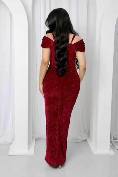 SELSAL Elegant embroidered off-shoulder dress