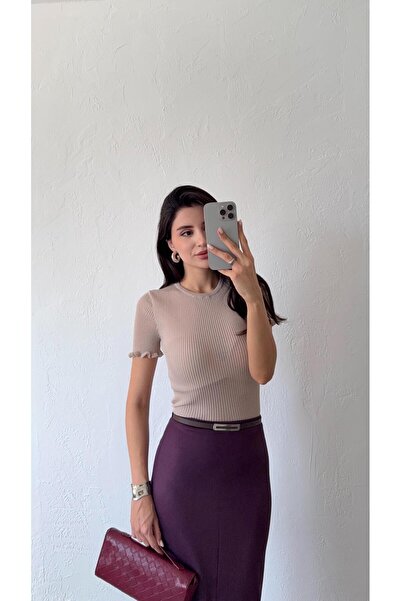 HAZELANNA بلوزة بودرة شفافة