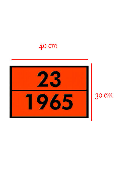 Badem10 Metal 40X30 cm Sheet (1 Pair) 23-1965 Dangerous Goods Warning Lpg Tanker Transport Storage Oil