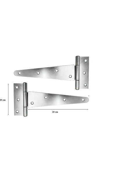 SGTT Set of 2 long gate hinges, 10x200 mm, galvanized