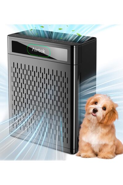 AIRTOK Air Purifiers for Home Large Room, Air Purifier for Home, PM 2.5 Display Air Cleaner for Bedr