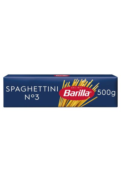 Barilla سباغيتيني رقم 3، 500 غرام، معكرونة من القمح القاسي الرقيق، مثالية للص...