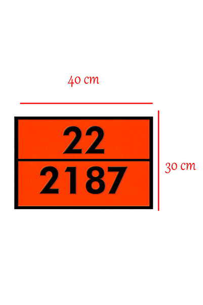 Badem10 Metal 40X30Cm Sheet (1 Pair) 22-2187 Hazardous Material Warning Carbon Dioxide Gas Transportation Storage
