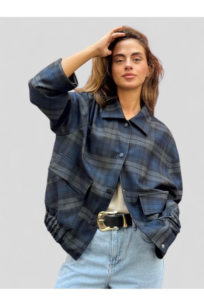 Retrobird Design Brooklyn Bomber Jacket Women Navy Blue