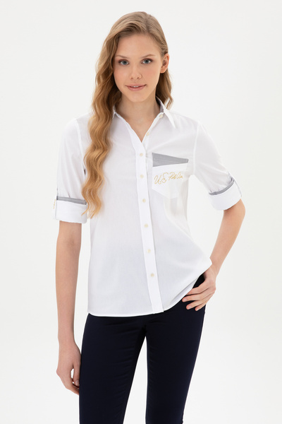 U.S. Polo Assn. Women's Navy Blue Long Sleeve Shirt 50299685-Vr033