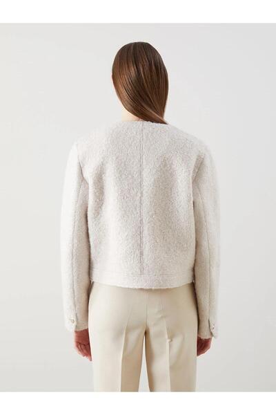 LC Waikiki Lcw Crew Neck Women's Plush Coat (W5)