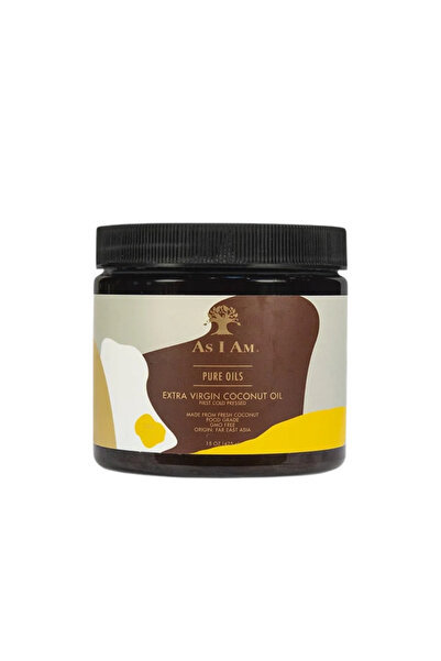 As I Am زيت جوز الهند زيت جوز الهند البكر الممتاز، يرطب ويغذي الشعر - 425 جم