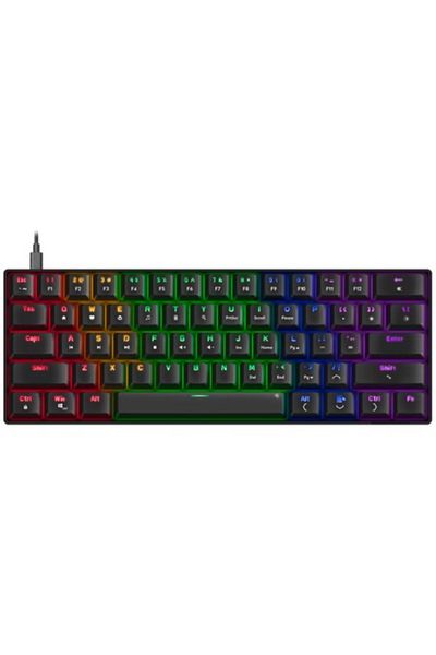 Speedlink Tastatură mecanică Gaming ATMOS RGB 60%, iluminare curcubeu, neagră, USB-C, compactă