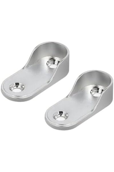 Duravel Closet Rod End Flange Bracket Supports Furniture Hardware Accessories Wardrobe Tube Support