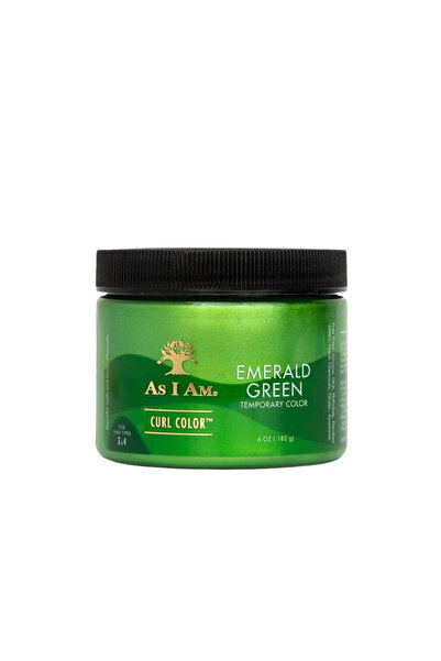 As I Am جل تلوين الشعر المجعد، لون مؤقت، نباتي وخالٍ من القسوة، أخضر زمردي - ...