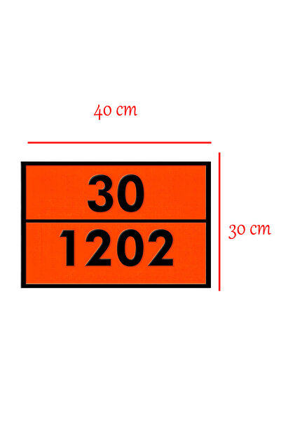 Badem10 Metal 40X30 cm Sheet (1 Pair) 30-1202 Hazardous Substance Labelling Petrol Refined Diesel Mazout Warning