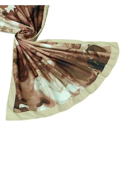 mim eşarp شال قطن ناعم منقوش بالزهور من إيسنور مقاس 75 × 190 سم – مناسب للاست...