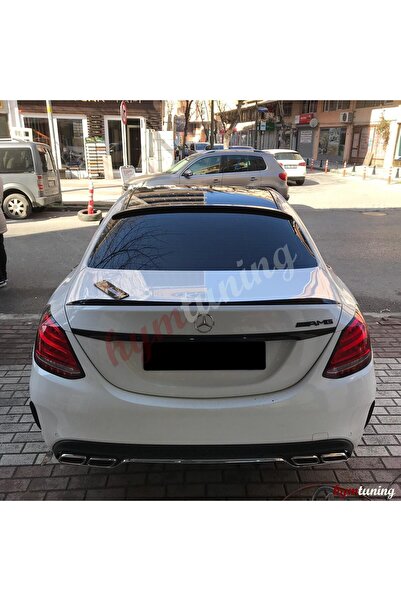 HYM TUNİNG Mercedes C Serisi w205 c63 Spoyler İnce Model, ABS Plastik Boyasız