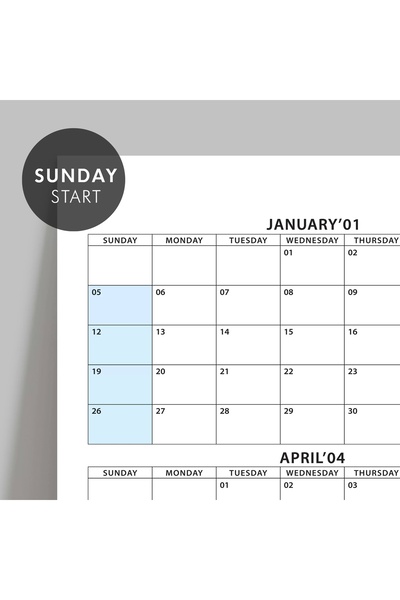 bi'aldım Amerikan Standardı 2026 Yıllık Planlayıcı Duvar Takvimi, United States Calendar, Gökkuşağı Renkler