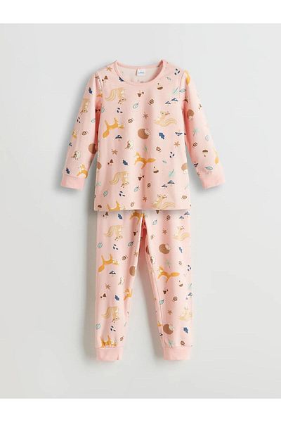 LC Waikiki Lcw Crew Neck Girls Pajamas Set (W5)