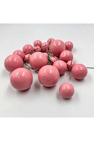 Adana Pasta Malzemeleri زينة على شكل كرة على شكل بيتزا وردية 20 قطعة BRS