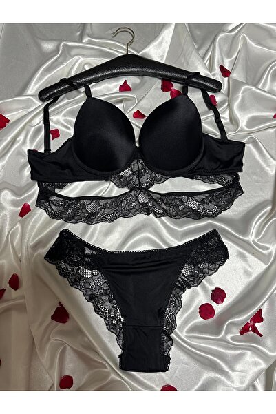 Elora Set de lenjerie intimă elegantă pentru femei cu detalii din dantelă – 2...