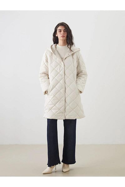LC Waikiki Lcw Women's Quilted down Jacket with Hood (W5)