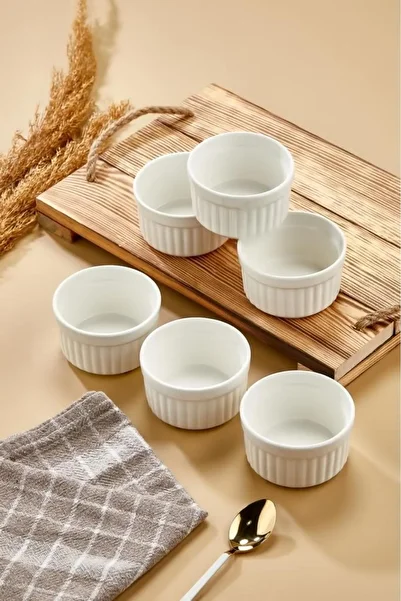 Cooker Set of 6 10 cm Porcelain Soufflé Bowls – Appetizer, Sauce, Cookie and Dessert Bowls