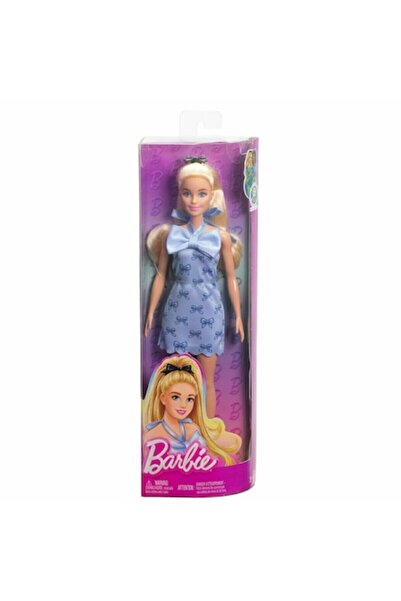 Barbie Κούκλα Φασιονίστα με Μπλε Φιόγκους (HYT93)