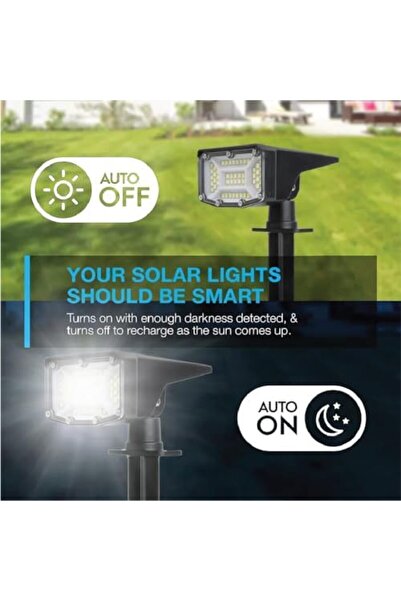 Generic Garden Solar Light - Outdoor Waterproof IP65 Solar Powered LED Landscape Spotlight (pack of 2)