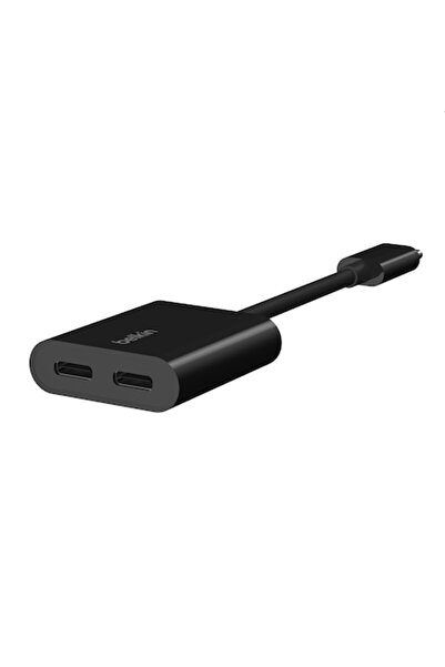 Belkin ΔΙΠΛΟΣ ΠΡΟΣΑΡΜΟΓΕΑΣ ΗΧΟΥ USB-C + ΦΟΡΤΙΣΗΣ ΜΑΥΡΟΣ