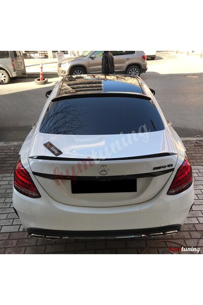 HYM TUNİNG Mercedes C Serisi w205 c63 Spoyler İnce Model, ABS Plastik Boyasız