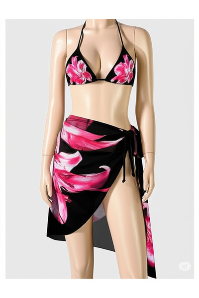 BF Bikini Fashion Tropical Bikini Pareo Set