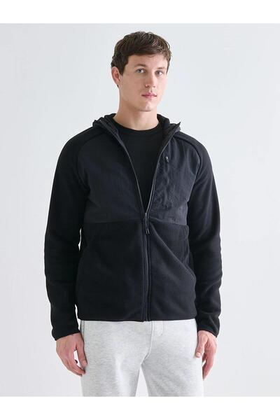 LC Waikiki Xside Hooded Fleece Men's Zip Sweatshirt (W5)
