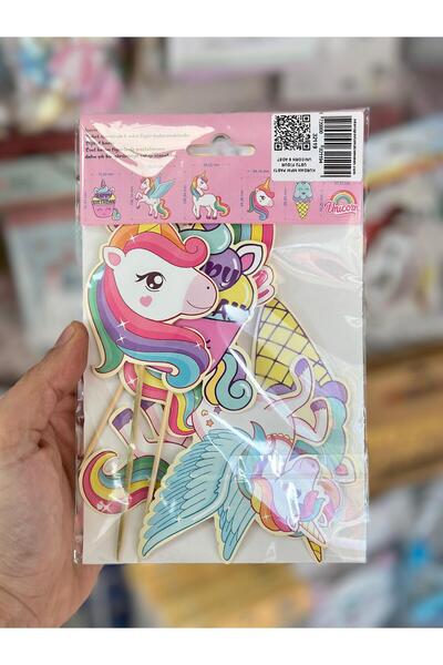 Adana Pasta Malzemeleri KÜRDAN PASTA ÜSTÜ FİGÜR UNICORN 6 ADET