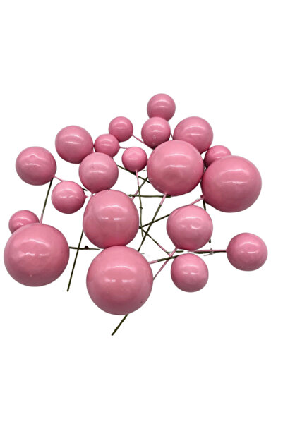 Adana Pasta Malzemeleri مكرونة فوق الباستا، كرة وردية مزخرفة، 20 قطعة BRS