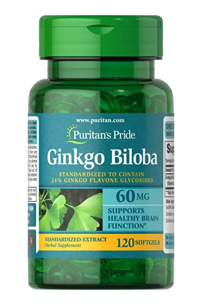 Genel Markalar Puritan's Pride Ginkgo Biloba Mabet ağacı Brain functions 60 m...