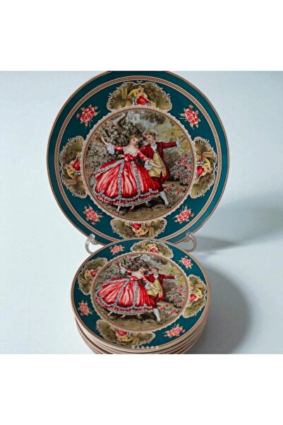 Zuccara Maison 6’lı Romantik Dans Desenli İthal Fine Porcelain Servis Tabağı ...
