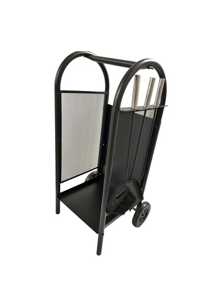 SGTT Wood rack with wheels + 3 accessories for stoves and fireplaces