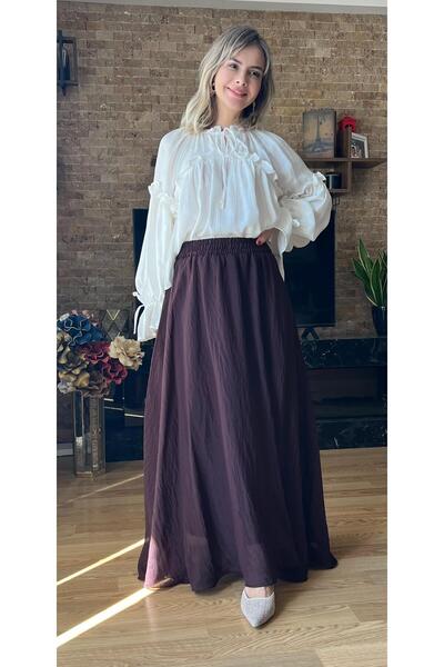 Cardella Women's Lined Chiffon Skirt with Ruffle Look and Misinal Hem