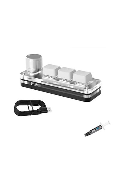 UnderShop Mini Programmable Mechanical Keyboard, Knob, RGB Lighting for Gaming, Programming, Web Design,Office