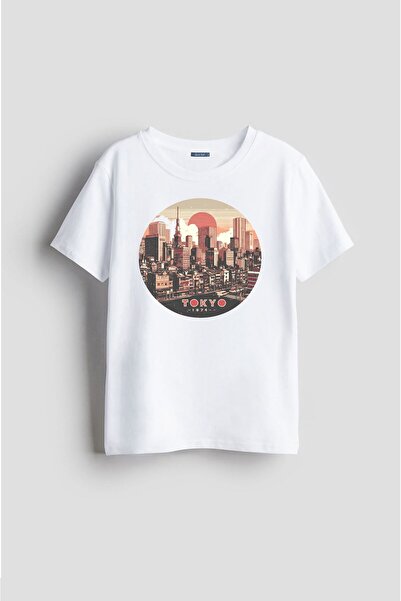 Darkia تي شيرت للأطفال للجنسين بتصميم طباعة مكتوبة من مجموعة طوكيو توكيو سيتي...